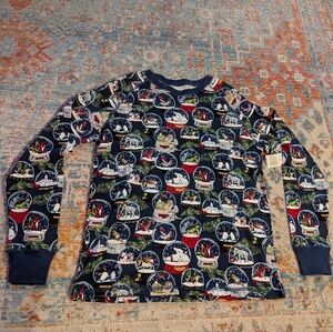 NEW Vera Bradley Snow Globes Pajama Top Men's Medium Matching Christmas Holiday